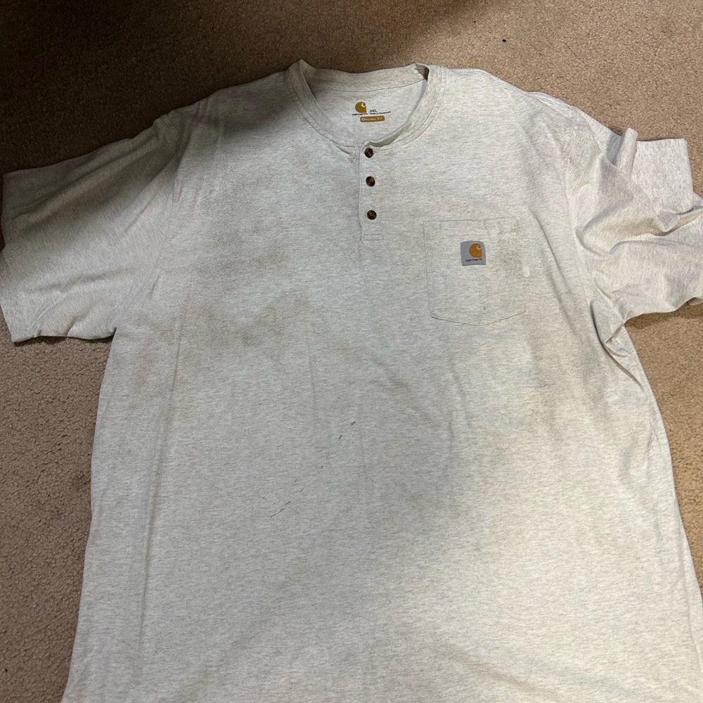 Carhartt light Gray Men's Henley Shirt